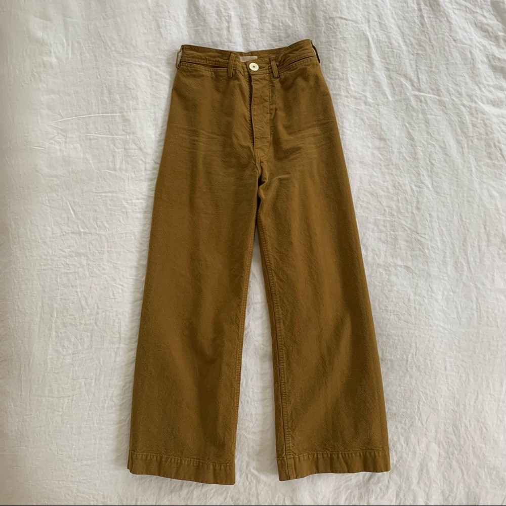 NEW Jesse Kamm Sailor Pants in Tobacco Brown